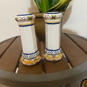 Vintage hand painted salt and pepper shakers